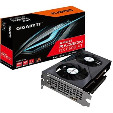 Imagem de PLACA DE VIDEO GIGABYTE RX 6500XT EAGLE 4GB GDDR6 64BIT GV-R65XTEAGLE-4GD G10, PRETO