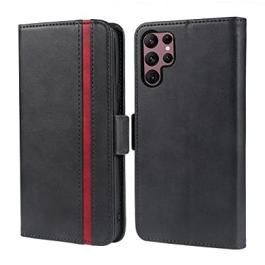 Imagem de Furill Capa carteira compatível com Samsung Galaxy S24 Ultra 5G com alça de pulso e suporte de couro flip para cartão de crédito acessórios de celular para S24Ultra 24S S 24 24Ultra feminino masculino