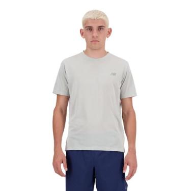 Imagem de New Balance Camiseta masculina de atletismo, Cinza atlético, GG