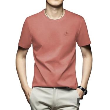 Imagem de Camiseta masculina de algodão mercerizado premium: conforto e estilo combinados, Vermelho tijolo, 3G