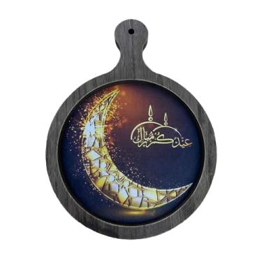 Imagem de Bandeja de madeira eid eid, bandeja para comida, decoração de mesa, doces, fornecimento de comida, festa, servir frutas, prato, decoração de festival de madeira/340