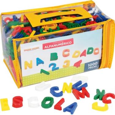 Imagem de Alfabeto Movel e Numeros Brinquedo Educativo 1000 Peças