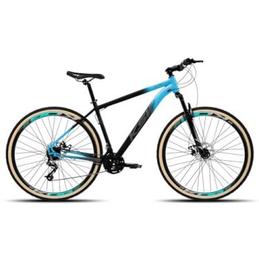 Imagem de Bicicleta Aro 29 KSW XLT 1x9v com 9 Marchas Pedivela Single Coroa Unica de 1v Catraca 9V 11/36 Dentes Freio Hiudraulico e Garfo de Suspensão,17,Azul Degrade Preto