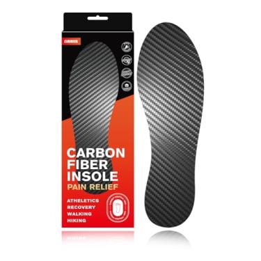 Imagem de Palmilha de fibra de carbono, 1 peça, placa de pé de fibra de carbono para alívio de hallux rigidus, bico de grama, fraturas do pé, inserção de sapato de fibra de carbono rígida para esportes,