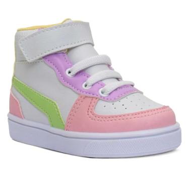 Imagem de Tenis Infantil Cano Alto Nº 22 ao 27 Botinha Menino Menina 11.104 (Branco, BR, Criança de 4 a 8 anos, Numérico, 26)