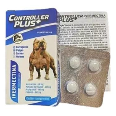 Imagem de Controller Plus - Remédio Anti Pulgas, Carrapatos, Vermes E Sarnas 4 Comp 30kg