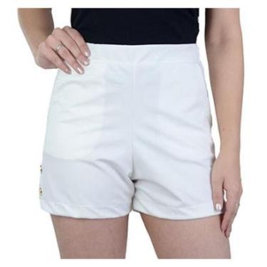 Imagem de Shorts Feminino Olho Fatal Crepe Off White - 60167-Feminino