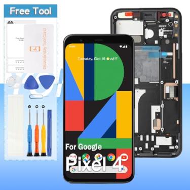 Imagem de Original para substituição de tela Google Pixel 4 5,7 polegadas G020M, tela LCD OLED G020I com digitalizador com ferramentas (preto com moldura)