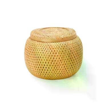 Imagem de Mart, Cesto Em Treliça Com Tampa Em Bambu Natural G