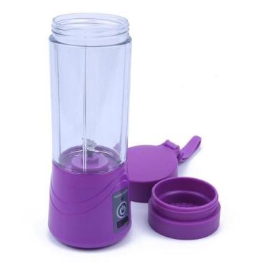 Imagem de Mini Liquidificador USB Recarregavel Portátil Elétrico Roxo - Braslu