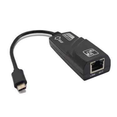 Imagem de Cabo Adaptador Tipo C Para Rj45 Rede Gigabit 1000Mbps - Win Cabos