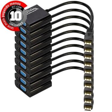 Imagem de Kit Com 10 Cabos Conversor Adaptador Mini Hdmi Para Vga - Cirilo Cabos