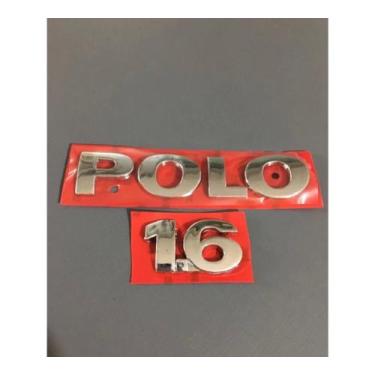 Imagem de Emblema letreiro Polo 1.6 sedã e hatch fita 3M Peça cromada - Volkswag