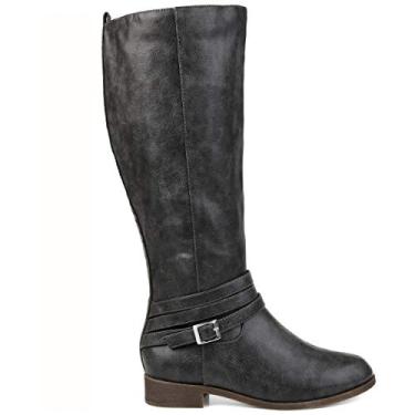 Imagem de Bota de montaria feminina confort vel Brinley Co., Grey X-wide Calf, 9