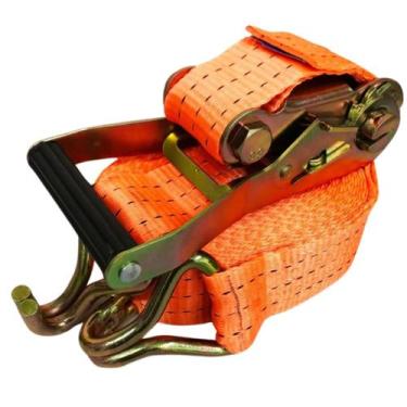 Imagem de Kit 2 Cinta com Catraca Carga 3 Ton 50mm 10metro Caminhão Amarração - 
