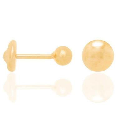 Imagem de Brinco banhado ouro 3x 24k 18k e 22k femininos segundo furo bolinha ro