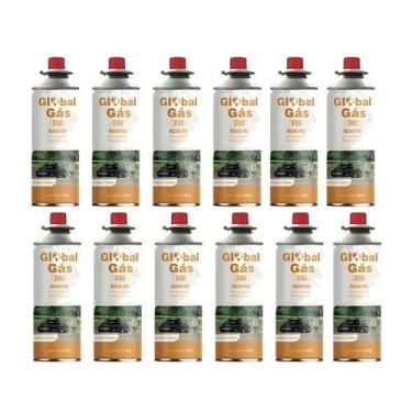 Imagem de Kit 12 refil gás butano para fogareiro camping e maçarico culinário gl