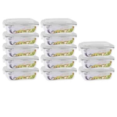 Imagem de Kit 13 Potes 640ml Vidro Hermético Anel Vedação - ECOS, Pote de vidro
