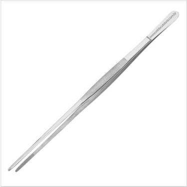 Imagem de Pinça Culinária Profissional Reta com Serrilha - 30 cm - Importado