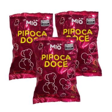 Imagem de Kit 3 Pipoca Doce Mió 40g