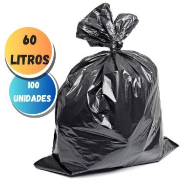 Imagem de Saco de lixo preto 60 litros - SEGEN