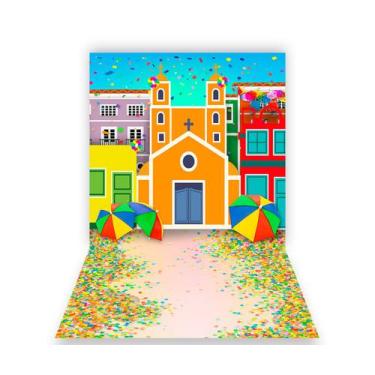 Imagem de Fundo Fotográfico 1,50 X 2,70 - Carnaval Cidadezinha 024 - Via Cores