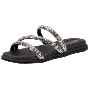 Imagem de Tamanco feminino flat beira rio 8488108, Preto, Cinza, 36
