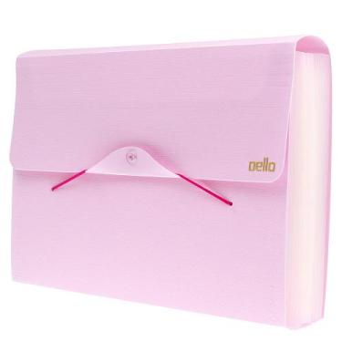 Imagem de Pasta Sanfonada 31 Divisões Dello Serena linho Cores Pastel, Rosa Past