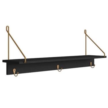 Imagem de Cabideiro com Prateleira Oslo Artesano 90 cm (largura) MDP Nero Suport