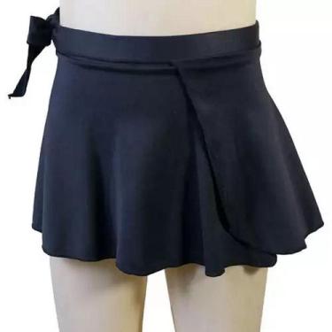 Imagem de Saia de Balé Transpassada Infantil - Mar e Cia, Preto, M
