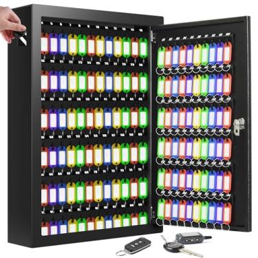 Imagem de Nebakne Organizador de armário de 150 chaves, suporte de parede resistente com ganchos de chave e 150 etiquetas de chave, cofre de segurança para manobristas, hotéis, carros, gerenciamento de chaves