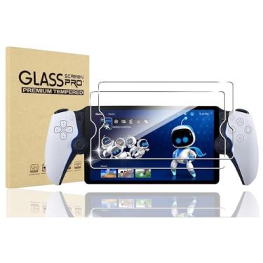 Imagem de HRIOEKAX [Pacote com 2] Protetor de tela para PlayStation Portal Remote Player 20.3 cm, rigidez 9H antirriscos PS5 película de vidro transparente, protetor de tela de vidro temperado PS5 Ultra HD
