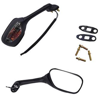 Imagem de RainMan S Espelhos retrovisores pretos fumê seta substituição para Suzuki GSXR 600 750 1000 2001-2016, dose não aplicável