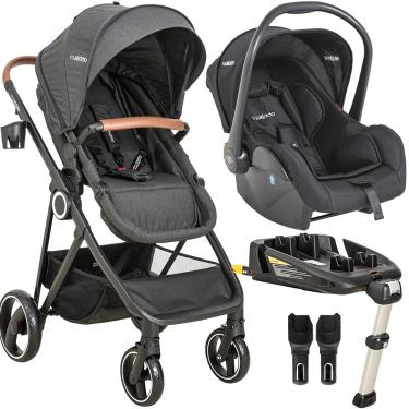 Imagem de Carrinho Moises Bebe Conforto Base Isofix Kiddo Cosmos Preto
