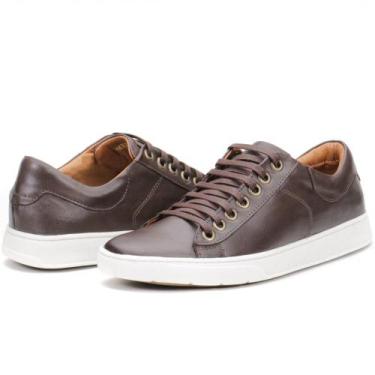 Imagem de Sapatenis Casual Masculino Couro Califórnia - Kéffor, Café, 40