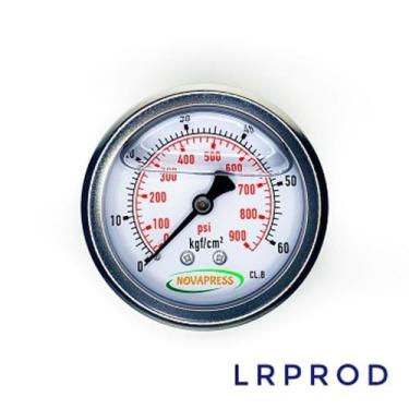 Imagem de Manômetro horizontal -diam.63mm (2. 1/2 ) com escala de 0-60 KGF/CM2 x