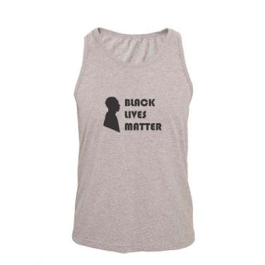Imagem de Regata Masculina Algodão Black Lives Matter Estampada - Ragor, G, Cinz
