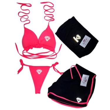 Imagem de Conjunto Biquíni Cortininha Gringas Model, Rosa neon 4, único 