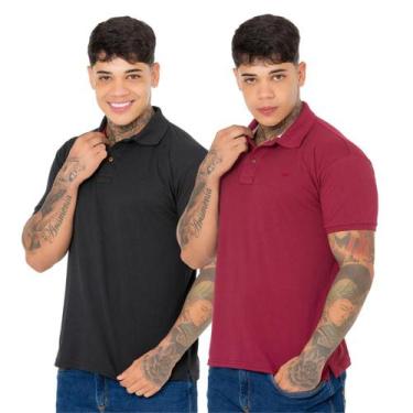 Imagem de Kit 2 Camisa Polo Ridens Estilo Único e Elegante, Compre Agora, GG, Pr
