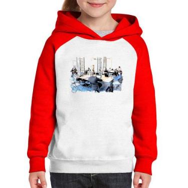 Imagem de Moletom Infantil Coworking - Foca na Moda, Branco, Vermelho, 10