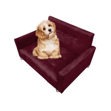 Imagem de Sofá Pet  Pra Cães Ou Gatos Porte Pequeno - Beatriz Decor , BORDO
