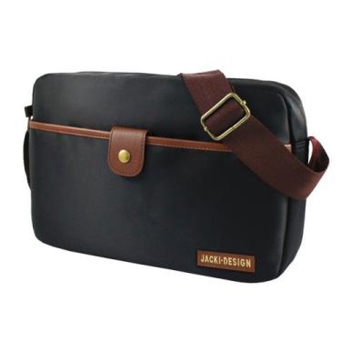 Imagem de Bolsa Masculina Transversal For Men Jacki Design Preto Marrom