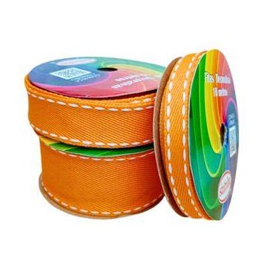 Imagem de Fita decorativa sinimbu - 1862 - pesponto branco - FITAS SINIMBU