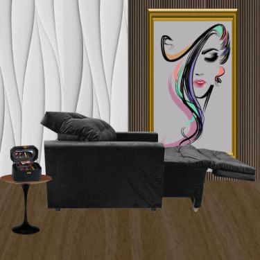 Imagem de Poltrona Pra Extensão De Cílios Com Apoio Para os Pés Modelo Cris - mo