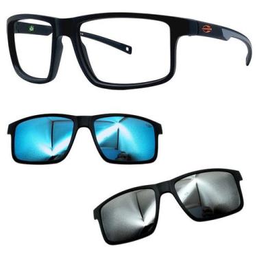 Imagem de Oculos Mormaii 6127 Swap 5 APJ Com 2 Clipons Azul e Prata, Azul, Prata