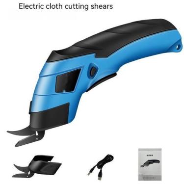 Imagem de Tesoura Elétrica Para Tecidos Papelão Couro Automática - Home Goods
