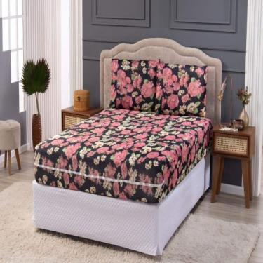 Imagem de Capa de Colchão Estampada Malha Gel Cama Casal Padrão Quarto Protetora