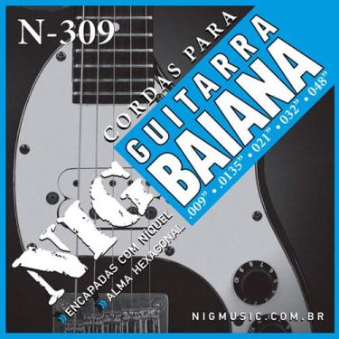 Imagem de Jogo De Cordas P/ Guitarra Baiana 5 Cordas 09 Nig Original N309