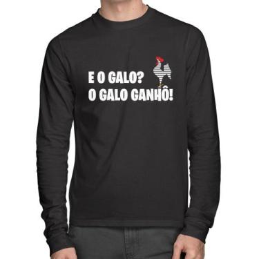 Imagem de Camiseta Algodão E o galo O galo ganhô! Manga Longa - Foca na Moda, Pr