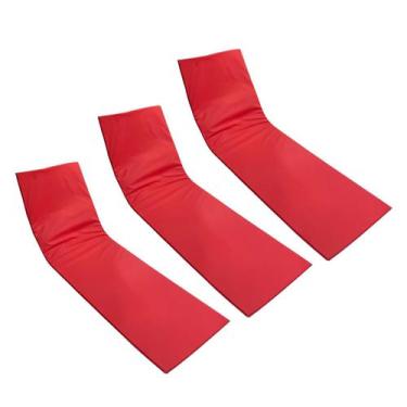 Imagem de  Colchonete Almofadado Espreguiçadeira Piscina Vermelho Liso 3un - Dre